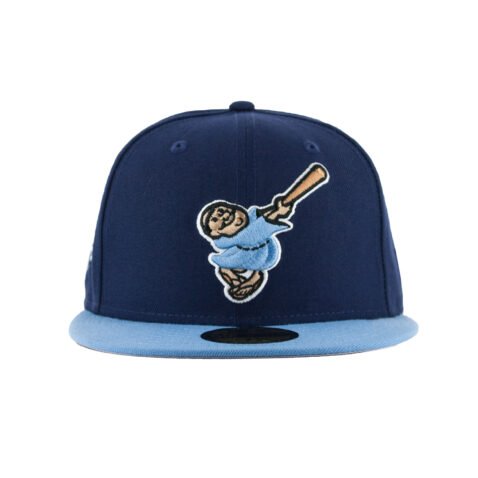 New Era x Billion Creation x Rally Caps 59Fifty San Diego Padres Immaculata Light Navy Sky Blue Fitted Hat 3