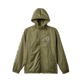 Brixton Claxton Crest Hooded Jacket Military Olive