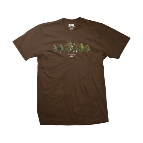 DGK Botanical Society Short Sleeve T-Shirt Dark Chocolate Front