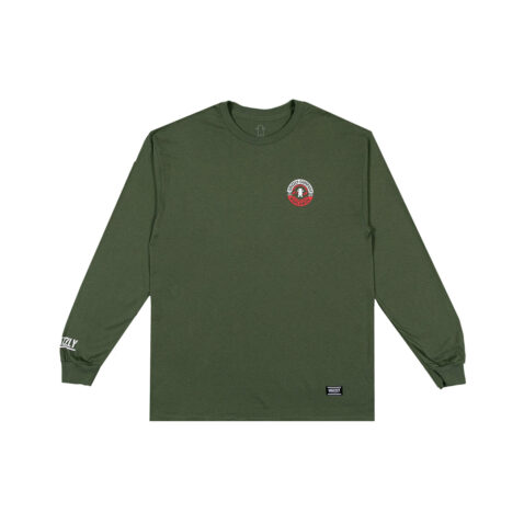 Grizzly Open Range Long Sleeve T-Shirt Military Green 1