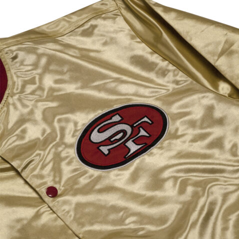 Mitchell & Ness San Francisco 49ers Lightweight Satin Jacket Light Gold