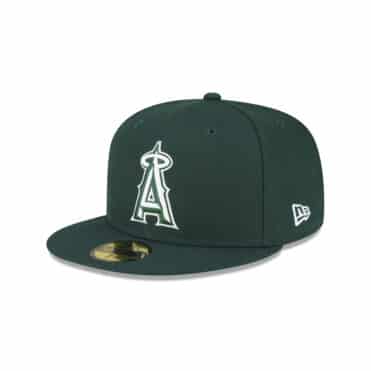 New Era 59FIFTY Anaheim Angels Fitted Hat Dark Green White 1