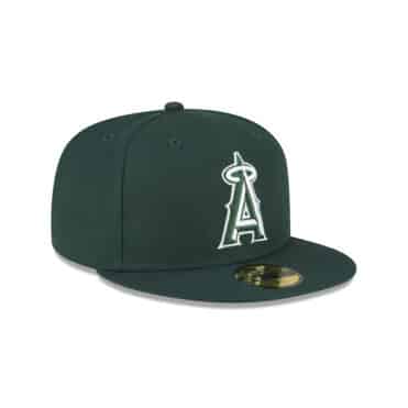 New Era 59Fifty Los Angeles Angels Fitted Hat Dark Green White