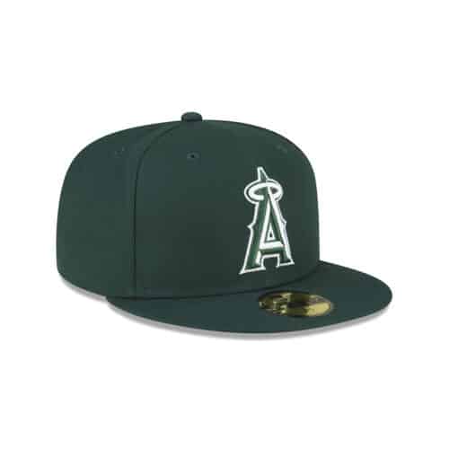 New Era 59FIFTY Anaheim Angels Fitted Hat Dark Green White 2
