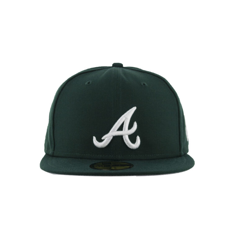 New Era 59FIFTY Atlanta Braves Fitted Hat Dark Green White 3 New Era 59FIFTY Atlanta Braves Fitted Hat Dark Green White 3