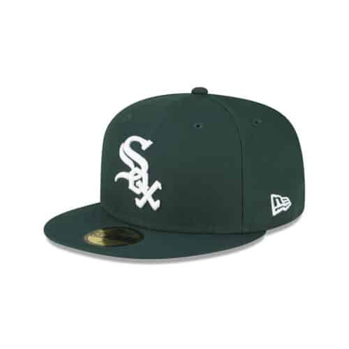 New Era 59FIFTY Chicago White Sox Fitted Hat Dark Green White 1