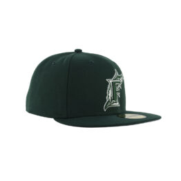 New Era 59Fifty Florida Marlins Fitted Hat Dark Green White