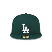 New Era 59FIFTY Los Angeles Dodger Fitted Hat Dark Green White 3