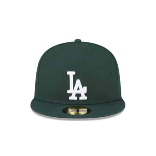 New Era 59FIFTY Los Angeles Dodger Fitted Hat Dark Green White 3