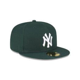 New Era 59Fifty New York Yankees Fitted Hat Dark Green White