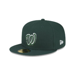 New Era 59FIFTY Washington Nationals Fitted Hat Dark Green White