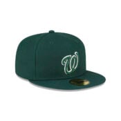 New Era 59FIFTY Washington Nationals Fitted Hat Dark Green White 2