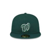 New Era 59FIFTY Washington Nationals Fitted Hat Dark Green White 3