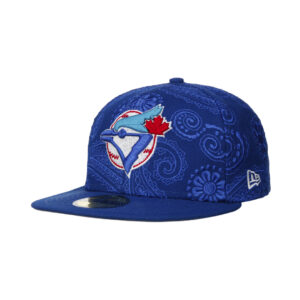 New Era 59Fifty Toronto Bluejays Swirl Fitted Hat Royal Blue