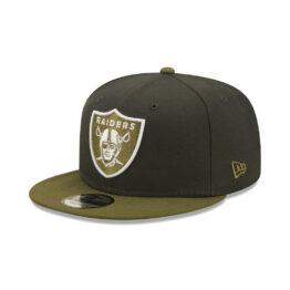 New Era 9Fifty Las Vegas Raiders Color Pack Two Tones Graphite New Olive Snapback Hat Left Front