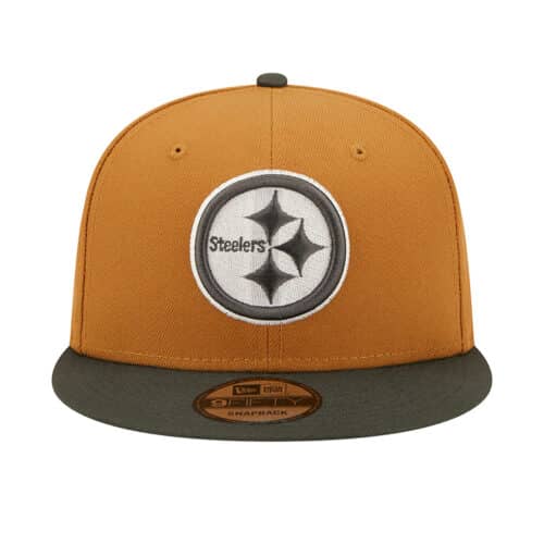New Era 9Fifty Pittsburgh Steelers Color Pack Two Tones Camel Graphite Snapback Hat Front