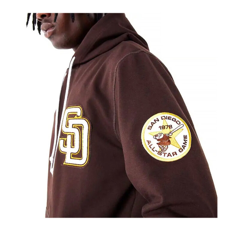 New Era San Diego Padres Elite Pack Pullover Hoodie Burnt Wood Brown Left Side New Era San Diego Padres Elite Pack Pullover Hoodie Burnt Wood Brown Left Side