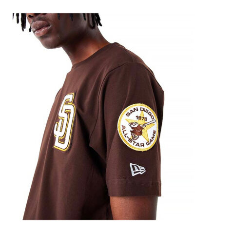 New Era San Diego Padres Elite Pack Short Sleeve T-Shirt Burnt Wood Brown Left Side