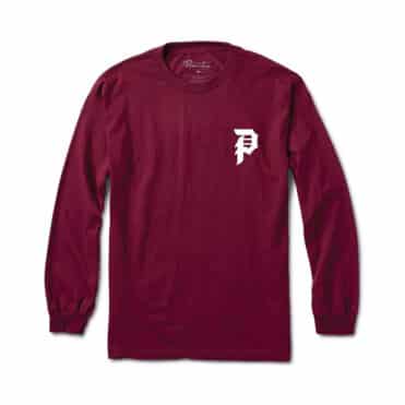 Primitive Dirty P Long Sleeve T-Shirt 2022 Burgundy