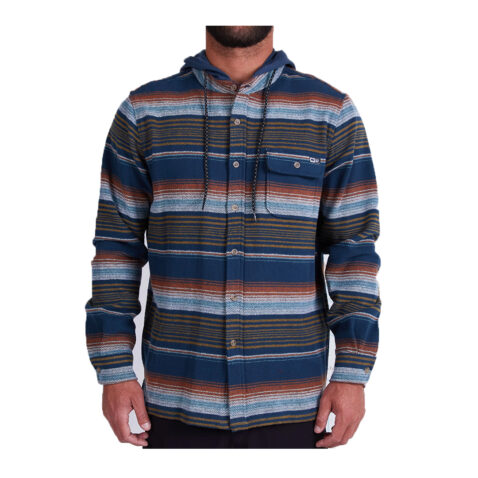 Salty Crew Mainland Long Sleeve Flannel Black