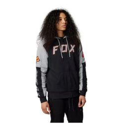 FOX Leed Sasquatch Fleece Zip-Up Hooded Sweatshirt Black 1