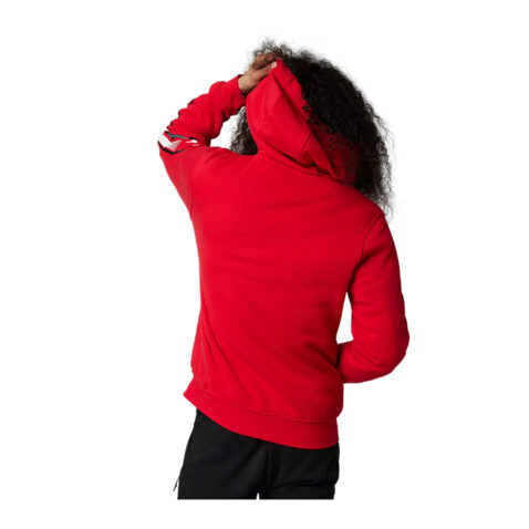 FOX Vizen Sasquatch Fleece Zip-Up Hooded Sweatshirt Flame Red 2