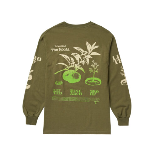 LRG Extended Roots Long Sleeve Military Green Back