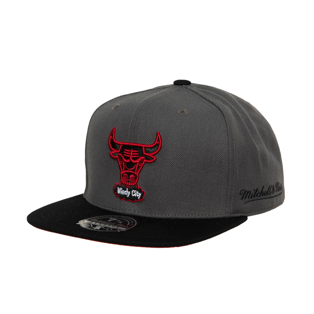 Mitchell  Ness Born And Bred Chicago Bulls Fitted Hat Grey Black Billion  Creation
