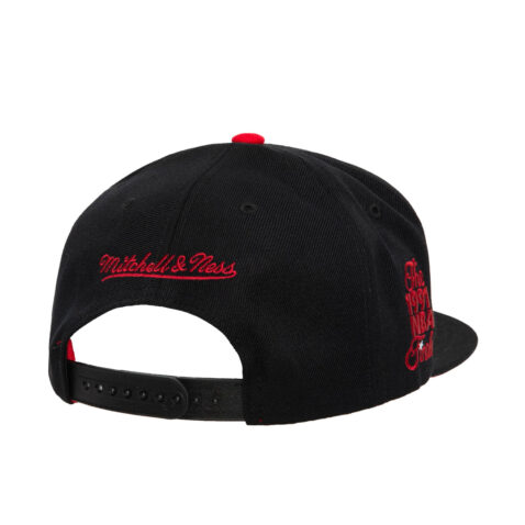 Mitchell & Ness Born And Bred Chicago Bulls Snapback Hat Black Back