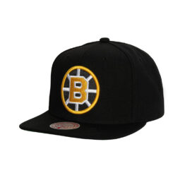 Mitchell & Ness Boston Bruins Alternate Flip Adjustable Snapback Hat Black