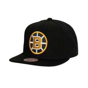 Mitchell & Ness Boston Bruins Alternate Flip Snapback Hat Black 1