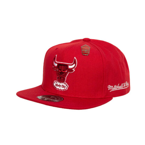 Mitchell & Ness Cherry Bomb Chicago Bulls Fitted Hat Red Left Front