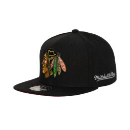 Mitchell & Ness Chicago Blackhawks Vintage Fitted Hat Black 1