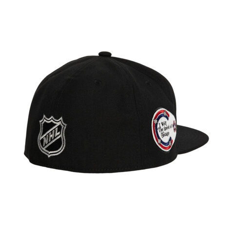 Mitchell & Ness Chicago Blackhawks Vintage Fitted Hat Black 2