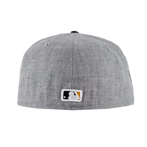 New Era 59Fifty San Diego Padres Patch Heather Grey Burnt Wood Brown Fitted Hat Back
