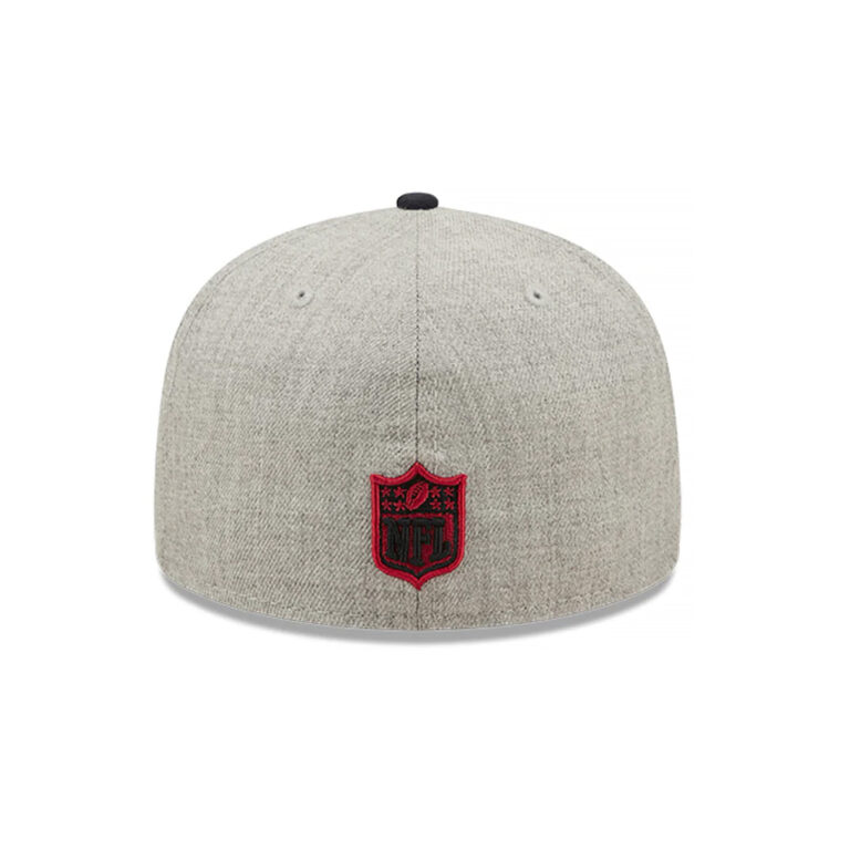 New Era 59Fifty San Francisco 49ers Logo Patch Fitted Hat Heather Gray Black Back New Era 59Fifty San Francisco 49ers Logo Patch Fitted Hat Heather Gray Black Back
