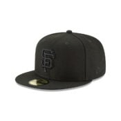 New Era 59Fifty San Francisco Giants Blackout Fitted Hat Black Left Front