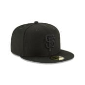 New Era 59Fifty San Francisco Giants Blackout Fitted Hat Black Right Front
