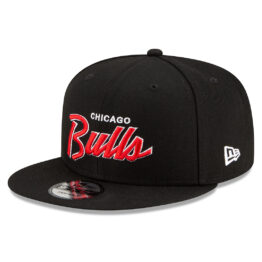 New Era 9Fifty Script Chicago Bulls Snapback Hat Black 1