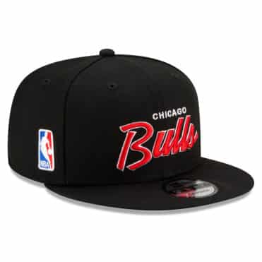 New Era 9Fifty Script Chicago Bulls Snapback Hat Black