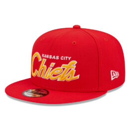 New Era 9Fifty Script Kansas City Chiefs Snapback Hat Red 1