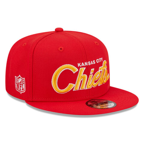 New Era 9Fifty Script Kansas City Chiefs Snapback Hat Red 2