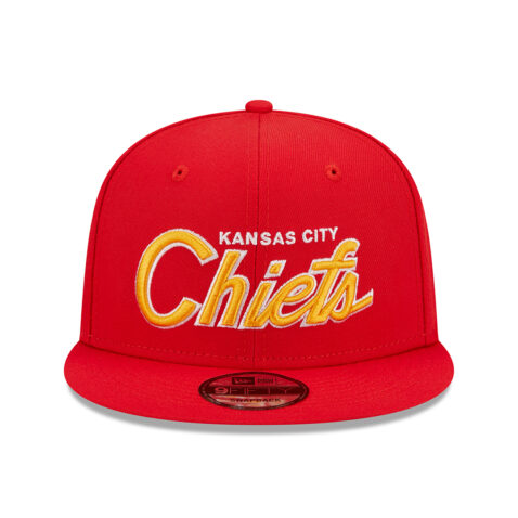 New Era 9Fifty Script Kansas City Chiefs Snapback Hat Red 3