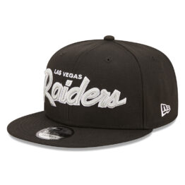 New Era 9Fifty Script Las Vegas Raiders Snapback Hat Black 1