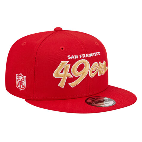 New Era 9Fifty Script San Francisco 49ers Snapback Hat Red 2