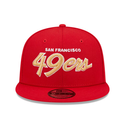 New Era 9Fifty Script San Francisco 49ers Snapback Hat Red 3