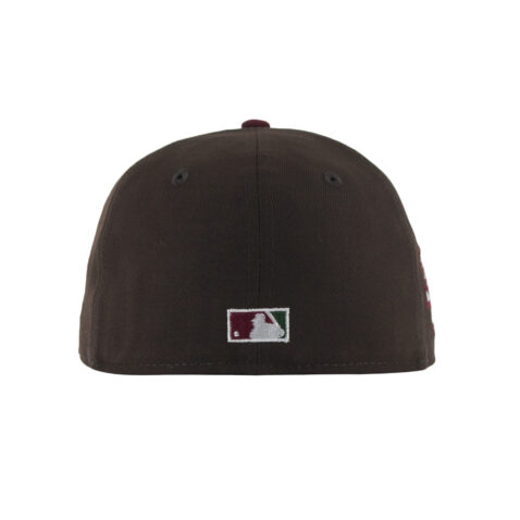 New Era x Billion Creation 59Fifty San Diego Padres Chicano Park Burnt Wood Brown Cardinal Red Fitted Hat 4