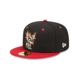 New Era x Marvel 59Fifty EL Paso Chihuahuas Fitted Hat Black Red Left Front