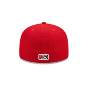 New Era x Marvel 59Fifty Fort Wayne Tin Caps Defenders of the Diamond Fitted Hat Scarlet Red Back