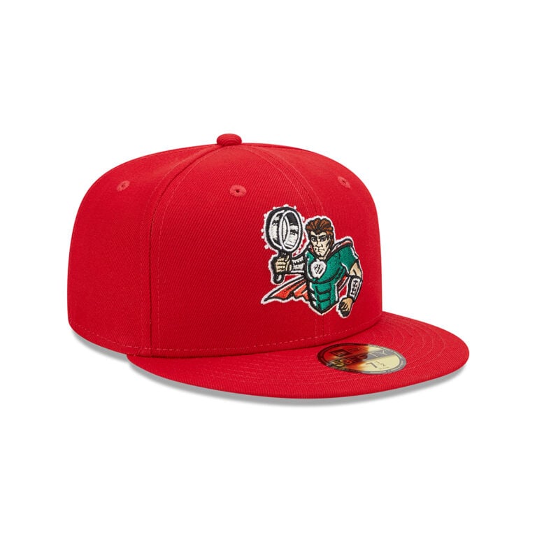 New Era x Marvel 59Fifty Fort Wayne Tin Caps Defenders of the Diamond Fitted Hat Scarlet Red Right Front New Era x Marvel 59Fifty Fort Wayne Tin Caps Defenders of the Diamond Fitted Hat Scarlet Red Right Front